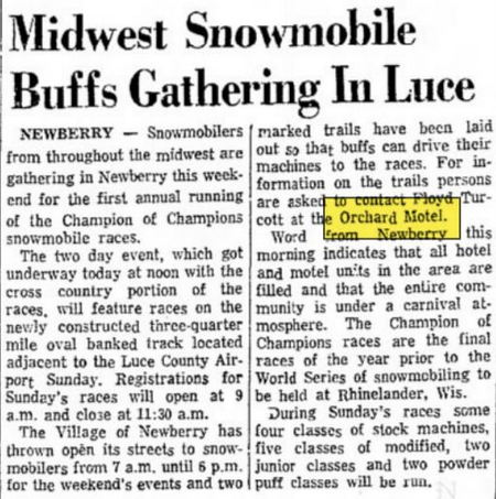 Berrys Motel (Orchard Motel, Orchard Grove Motel) - March 1970 Article